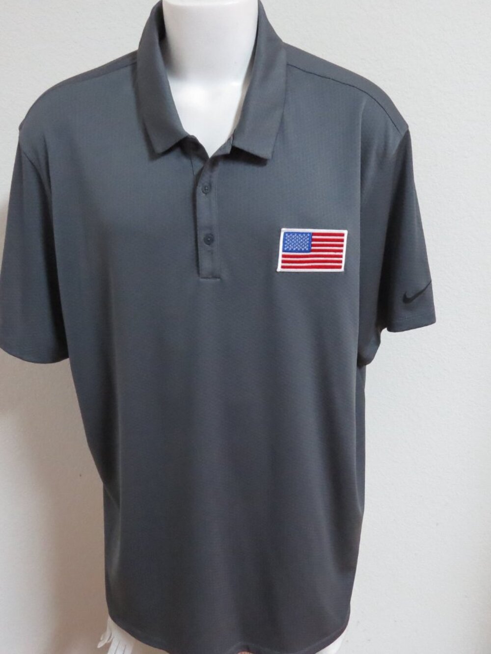 M-2XL USA Gray Nike Dri-Fit Men's db #30L Golf Polo Shirt